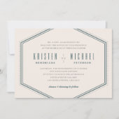 Classic Hexagon Wedding Invitation - Ocean Einladung (Vorderseite)