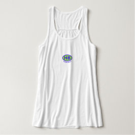 Classic Higgins Beach HB Oval Blue Green Tank Top