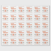 Classic Hippie Daisy Flora Leaf Happy Birthday Geschenkpapier (Flach)