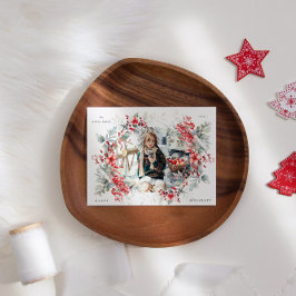 Classic Holiday Berries 1 Foto Urlaubskarte Feiertagskarte