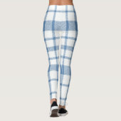 Classic Holiday Christmas Blue White Kariert Leggings (Rückseite)