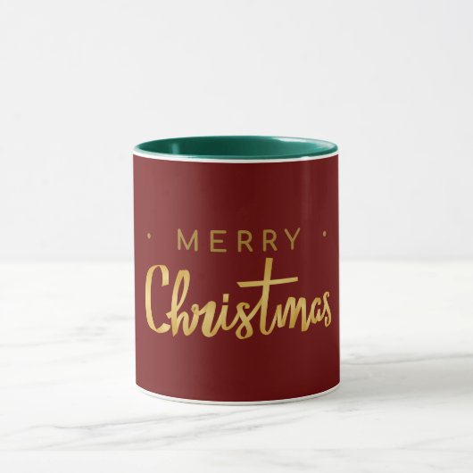 Classic Holiday Colors, Frohe Weihnachten, Tasse (Zentrum)