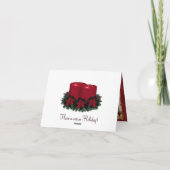 Classic Holiday Deko CUSTOM FOTO Feiertagskarte (Rückseite)