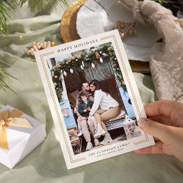 Classic Holiday Foto Card Feiertagskarte