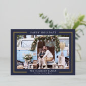 Classic Holiday Foto Card Folien Feiertagskarte (Stehend vorne)