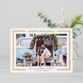 Classic Holiday Foto Card Folien Feiertagskarte (Stehend vorne)