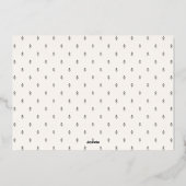 Classic Holiday Foto Card Folien Feiertagskarte (Rückseite)