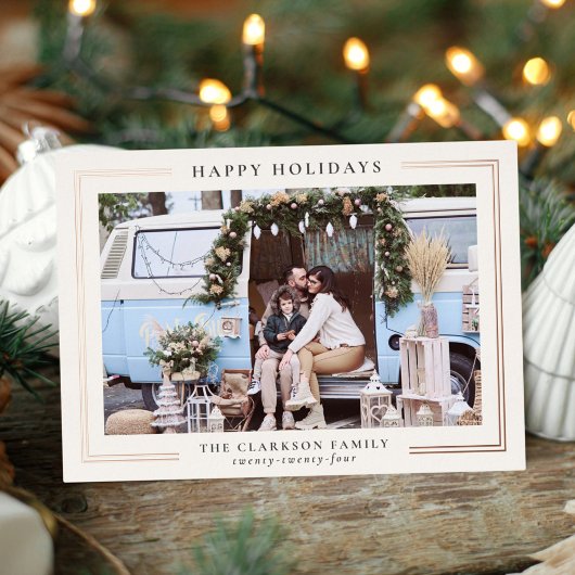 Classic Holiday Foto Card Folien Feiertagskarte