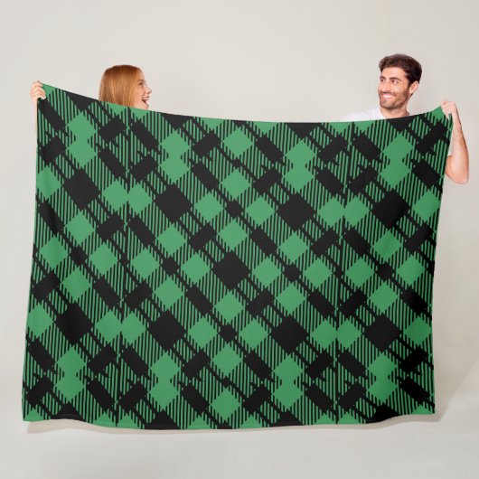 Classic Holiday Green Checkered Pattern Fleecedecke (Beispiel)