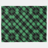 Classic Holiday Green Checkered Pattern Fleecedecke (Vorderseite (Horizontal))