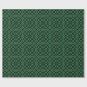 Classic Holiday Green Checkered Pattern  Geschenkpapier (Flach)