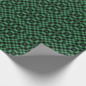 Classic Holiday Green Checkered Pattern  Geschenkpapier (Ecke)
