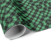 Classic Holiday Green Checkered Pattern  Geschenkpapier (Rolleneckpunkt)