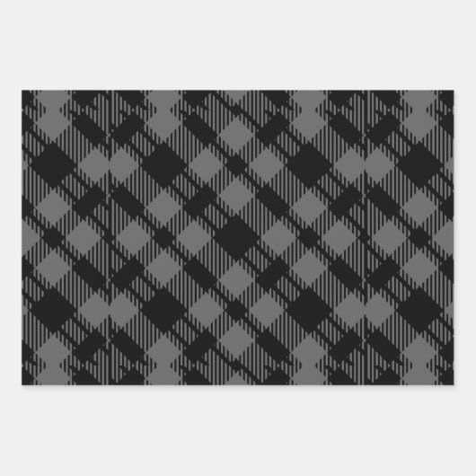 Classic Holiday Green Checkered Pattern  Geschenkpapier Set (Vorderseite)