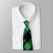 Classic Holiday Green Checkered Pattern  Krawatte (Gebunden)
