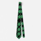 Classic Holiday Green Checkered Pattern Krawatte (Vorderseite)