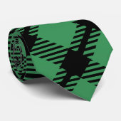 Classic Holiday Green Checkered Pattern Krawatte (Gerollt)