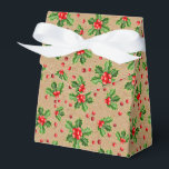 Classic Holiday Green Holly Red Berries Geschenkschachtel<br><div class="desc">Moderne Weihnachtszeit Holly Beries und Blätter Muster auf einem rustikalen Imitat braunes Kraftpapier Hintergrund. Erhältlich bei Produkten wie Verpackungen und Papiertaschentuch,  Rücksendeadressen-Aufkleber,  Geschenktafeln,  Taschen und Greifkästen,  Aufklebern und Bändern.</div>