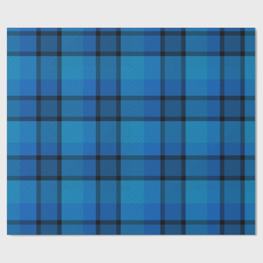 Classic holiday plaid navy blue Christmas Gift Geschenkpapier (Flach)