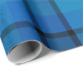 Classic holiday plaid navy blue Christmas Gift Geschenkpapier (Rolleneckpunkt)