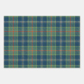 Classic Holiday Plaid Stylish Green & Navy Xmas Geschenkpapier Set (Vorderseite 2)
