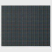 Classic holiday plaid stylish navy Christmas Geschenkpapier (Flach)