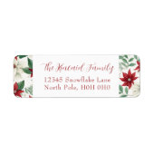 Classic Holiday Poinsettia Rücksendeadresse (Vorne)