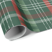 Classic Holiday Red and Green Plaid Christmas Geschenkpapier (Rolleneckpunkt)
