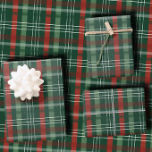 Classic Holiday Red and Green Plaid Christmas Geschenkpapier Set