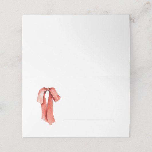 Classic Holiday Red Bow Fill in  Platzkarte (Außenseite Aufgefaltet)