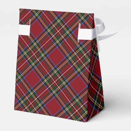 Classic Holiday Red Tartan Geschenk Geschenkschachtel (Rückseite)