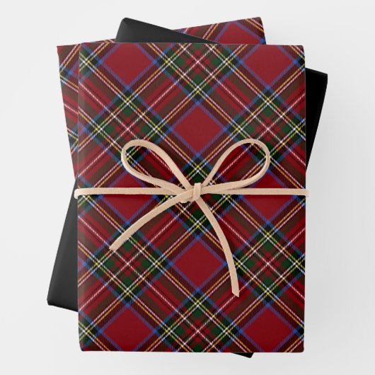 Classic Holiday Red Tartan Geschenkpapier Set (Beispiel)