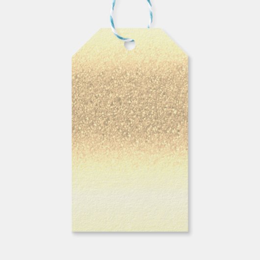 Classic Holiday Snowflake Imitate Gold Glitzer Geschenkanhänger (Rückseite)