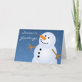 Classic Holiday Snowman Christmas Feiertagskarte