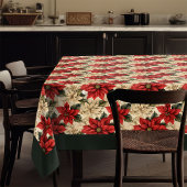 Classic Holiday Tablecloth Rustic Floral Design Tischdecke
