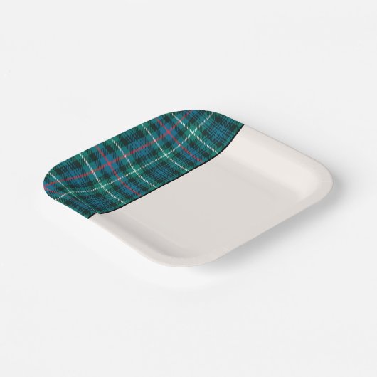 Classic Holiday Tartan Kariert Festivals Zwei Tone Pappteller (Gewinkelt)