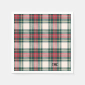 Classic Holiday Tartan Karierte Eintritte Festival Serviette (Vorderseite)