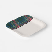 Classic Holiday Tartan Kariertes Festiv Zwei Tone  Pappteller (Gewinkelt)