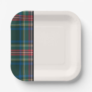 Classic Holiday Tartan Kariertes Festiv Zwei Tone Pappteller