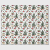 Classic Holiday Tree und Presents Geschenkpapier (Flach)