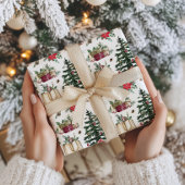 Classic Holiday Tree und Presents Geschenkpapier