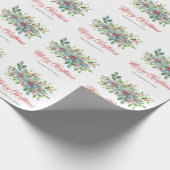 Classic Holly Berries Weihnachten Geschenkpapier (Ecke)