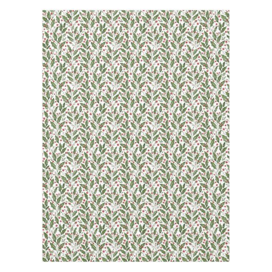 Classic Holly Berry Christmas Tischdecke (Vorderseite)