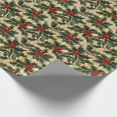 Classic Holly & Ivy Elegante Geschenkpapier (Ecke)