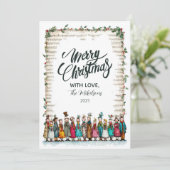 Classic Holly und Carolers Weihnachten (Stehend Vorderseite)