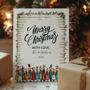 Classic Holly und Carolers Weihnachten