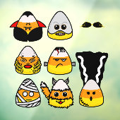 Classic Hollywood Monsters Candy Corn Fensteraufkleber (Blatt 3)