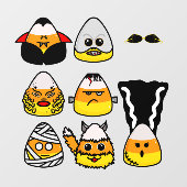 Classic Hollywood Monsters Candy Corn Fensteraufkleber (Blatt)