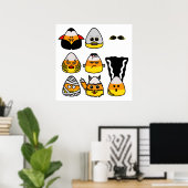 Classic Hollywood Monsters Candy Corn Poster (Heimbüro)