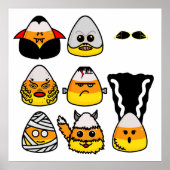 Classic Hollywood Monsters Candy Corn Poster (Vorne)
